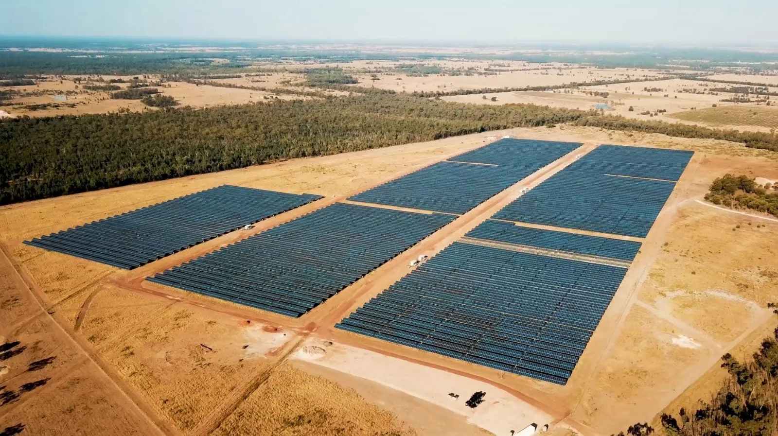 Chinchilla Solar Farm aerial view