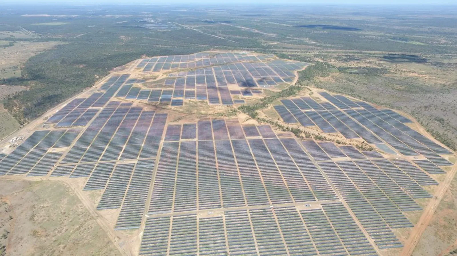 Metz Solar Farm aerial view