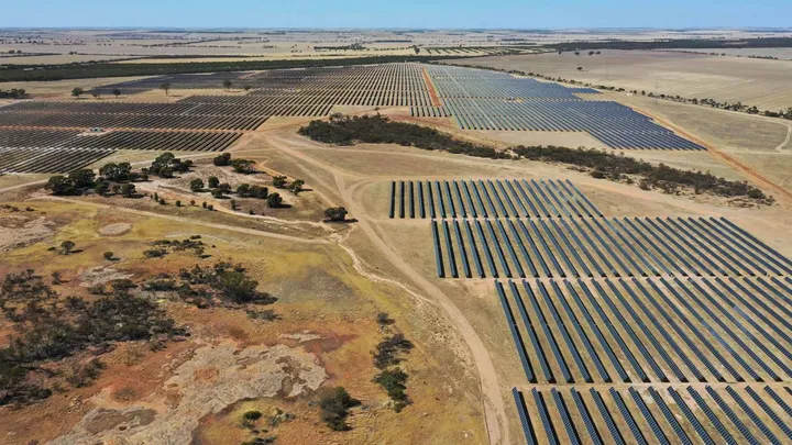 Merredin Solar Farm aerial view