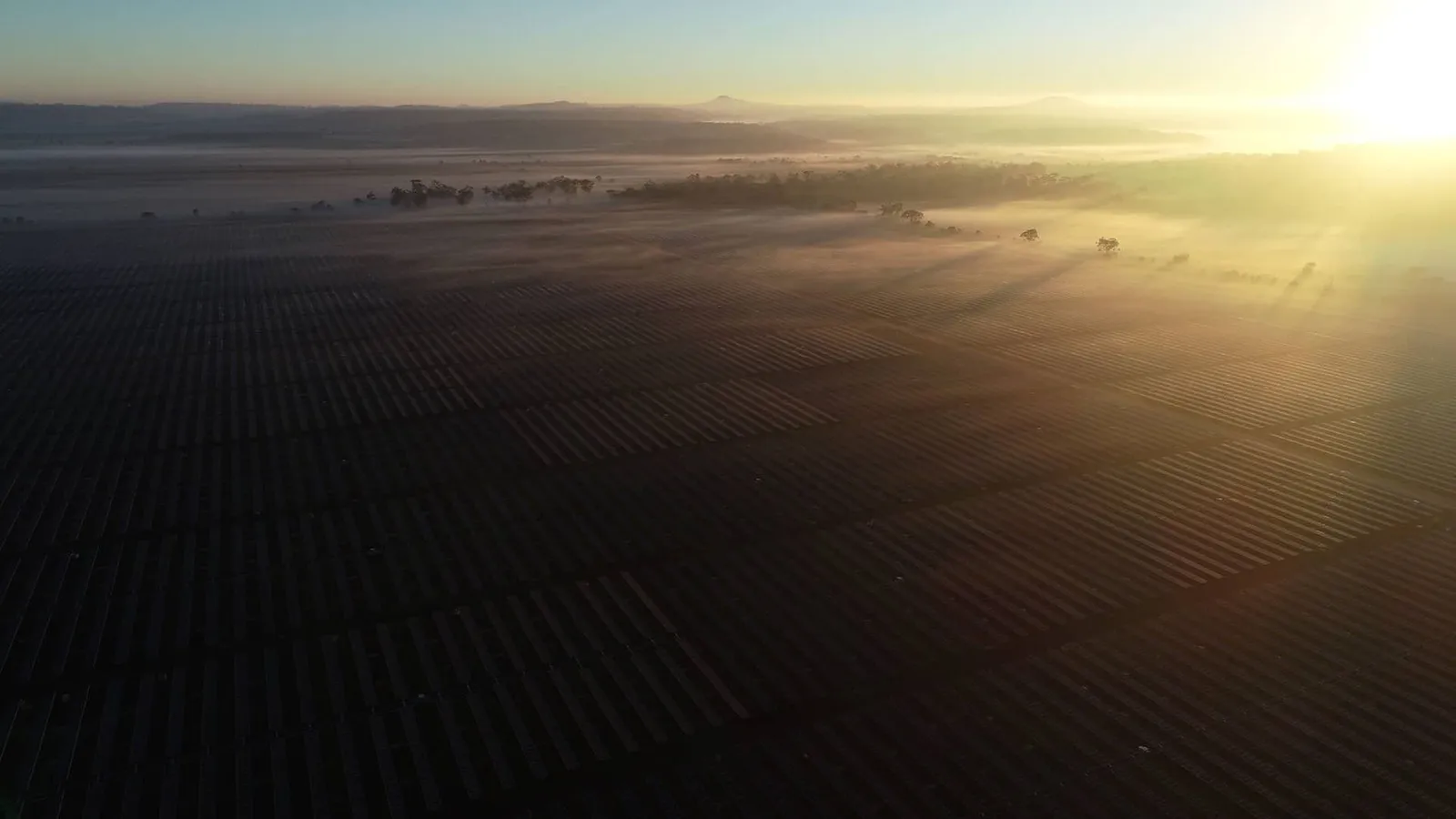 Yarranlea Solar Farm aerial view