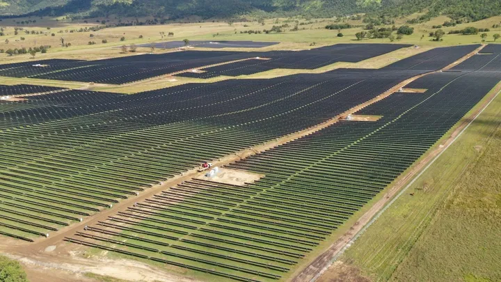 Woolooga Solar Farm aerial view