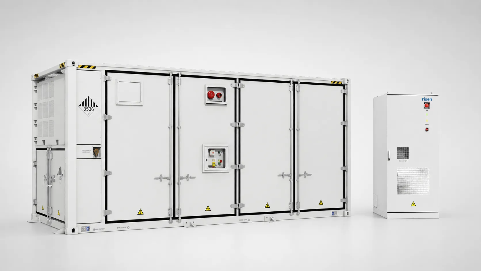 Risen eTron liquid-cooled battery energy storage container with power conversion cabinet